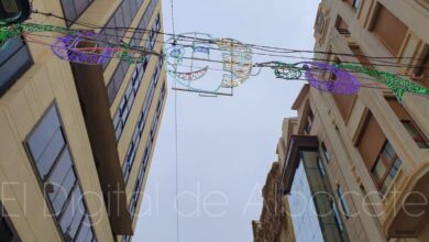 Iluminación de Carnaval en la calle Ancha de Albacete
