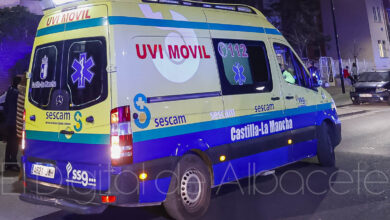 Una ambulancia en Albacete - Foto de archivo