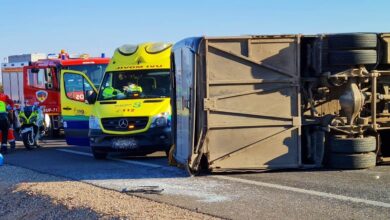 Accidente de autobús ocurrido cerca de Albacete