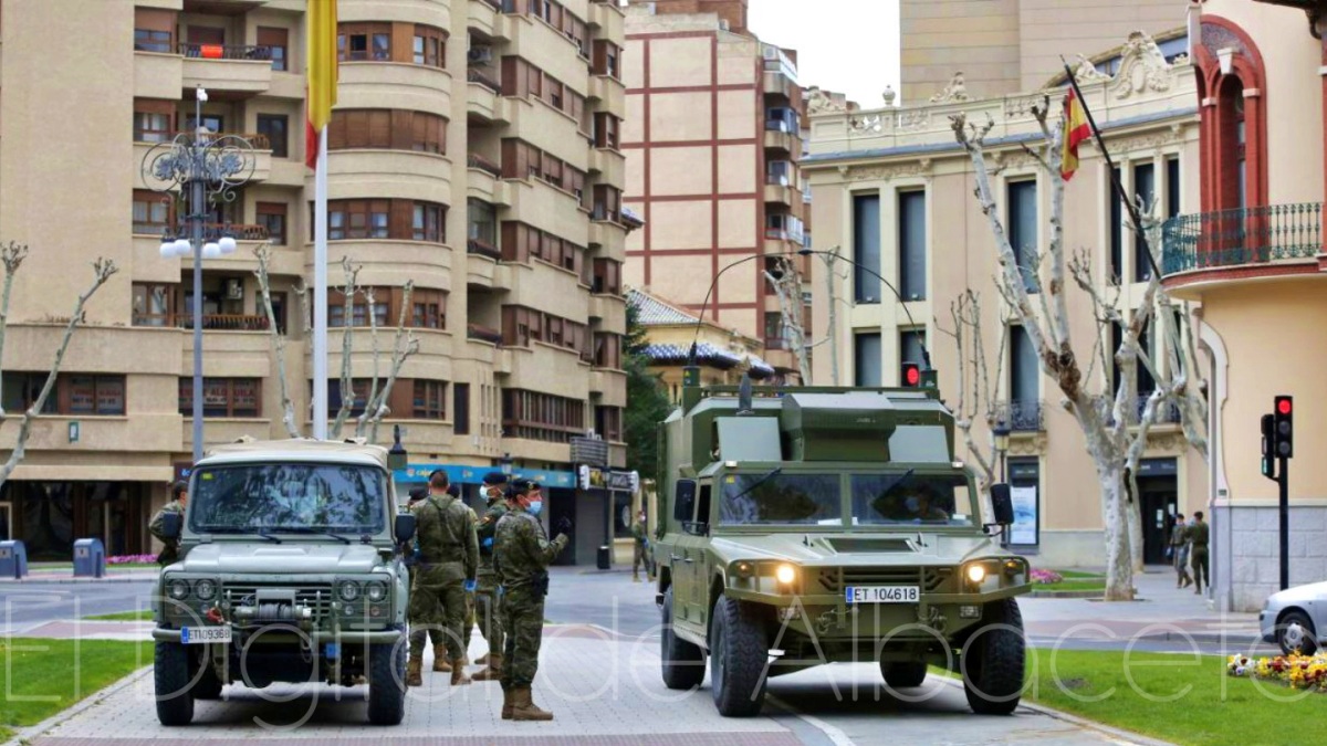 El ejército tomó las calles de Albacete durante la pandemia