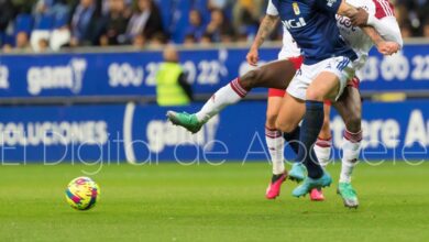 Un lance cualquiera del Real Oviedo - Albacete Balompié del pasado domingo