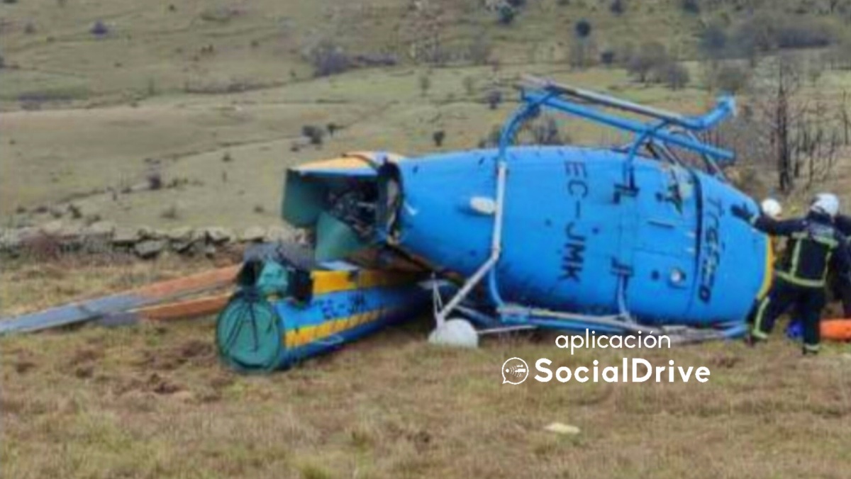 Helicóptero siniestrado - Foto: SOCIALDRIVE
