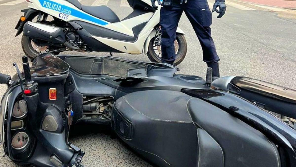 Foto de archivo de un accidente de moto en Albacete - FOTO: Policía Local de Albacete