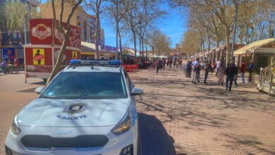 Policía Local de Albacete en el Paseo de la Feria - Fuente: Policía Local de Albacete