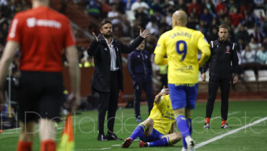 Rubén Albés en el Albacete - Las Palmas / Foto: Ángel Chacón