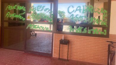 Pintadas realizadas por el ex presidiario en la cárcel de Albacete