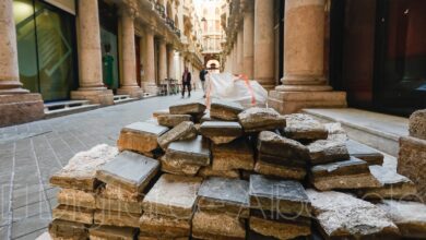 Obras de rehabilitación del Pasaje de Lodares en Albacete / Foto: Ángel Chacón