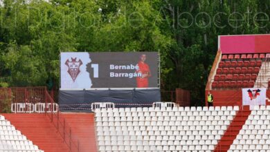 Videomarcador del Carlos Belmonte de Albacete / Foto: Ángel Chacón