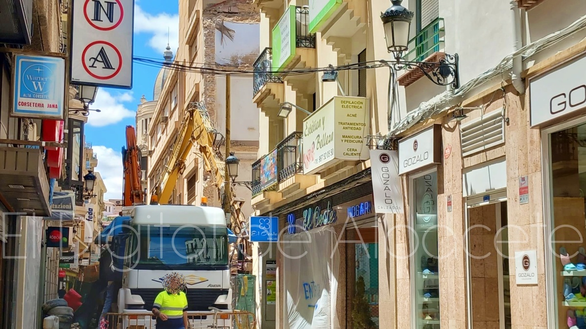 Derribo en el centro de Albacete