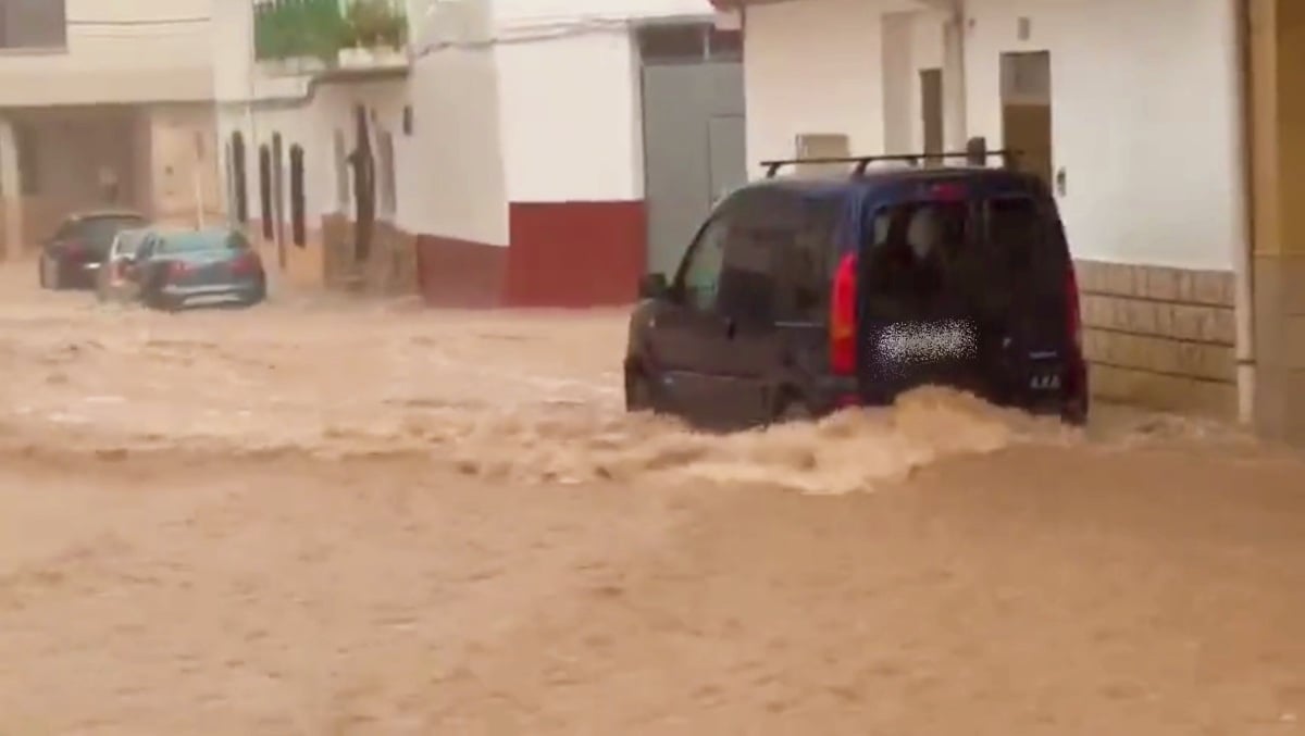 Inundación en Cenizate (Albacete) / Fuente: MeteoHellín - JoseFer
