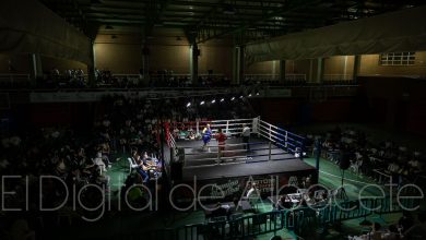 Imagen de un combate de boxeo en Albacete