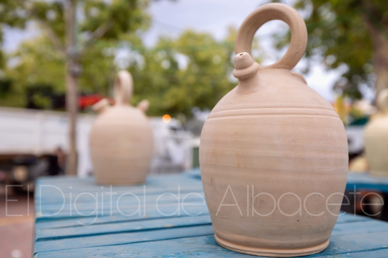 Zona de descanso e hidratación en la Feria de Albacete