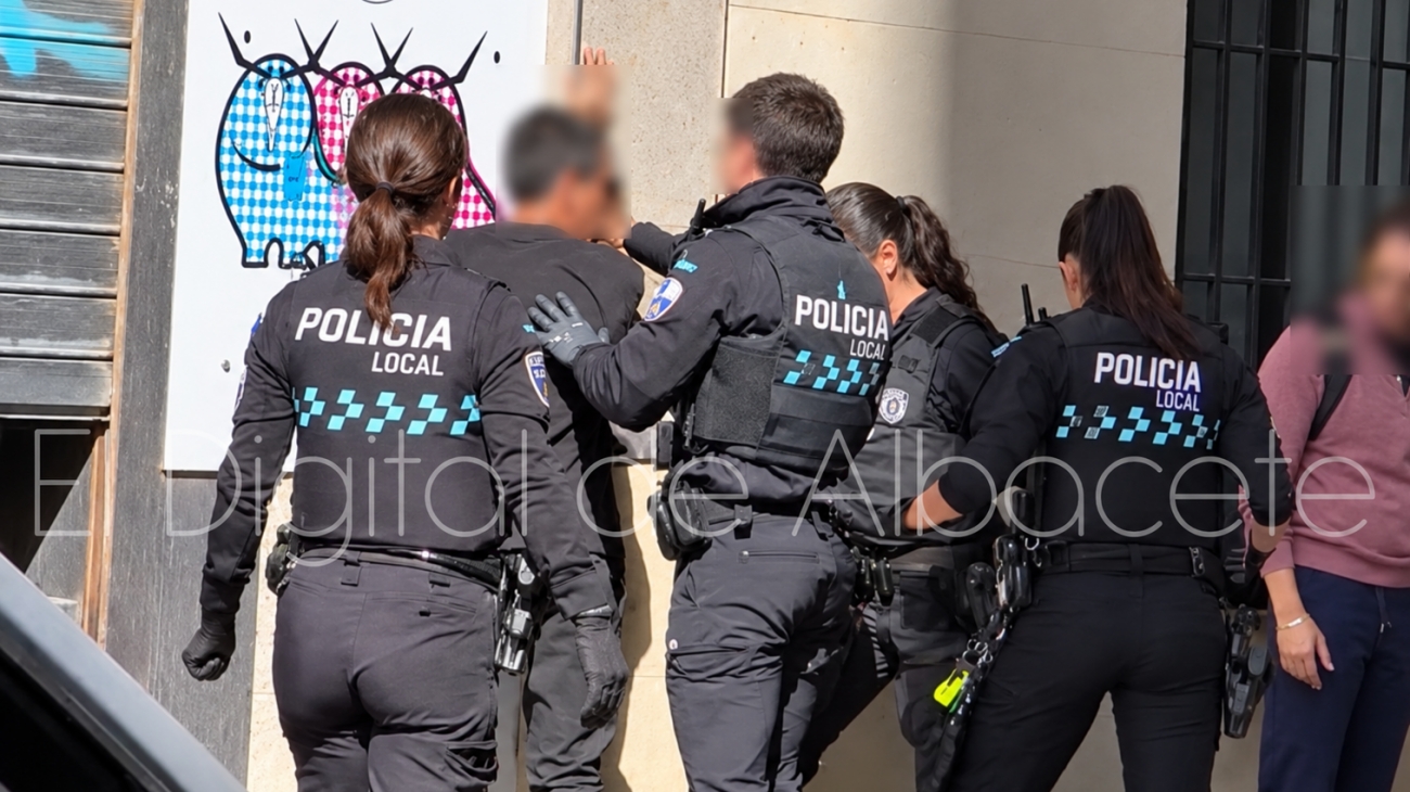 Momento de la actuación policial