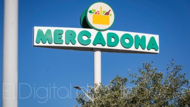 Un cartel de Mercadona